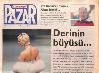Cumhuriyet Gazetesi Pazar Eki 3 Aralık 2006 - Nazan Öncel Acı İnsana Sadece Aşktan Bulaşmaz... GZ96592 - 1