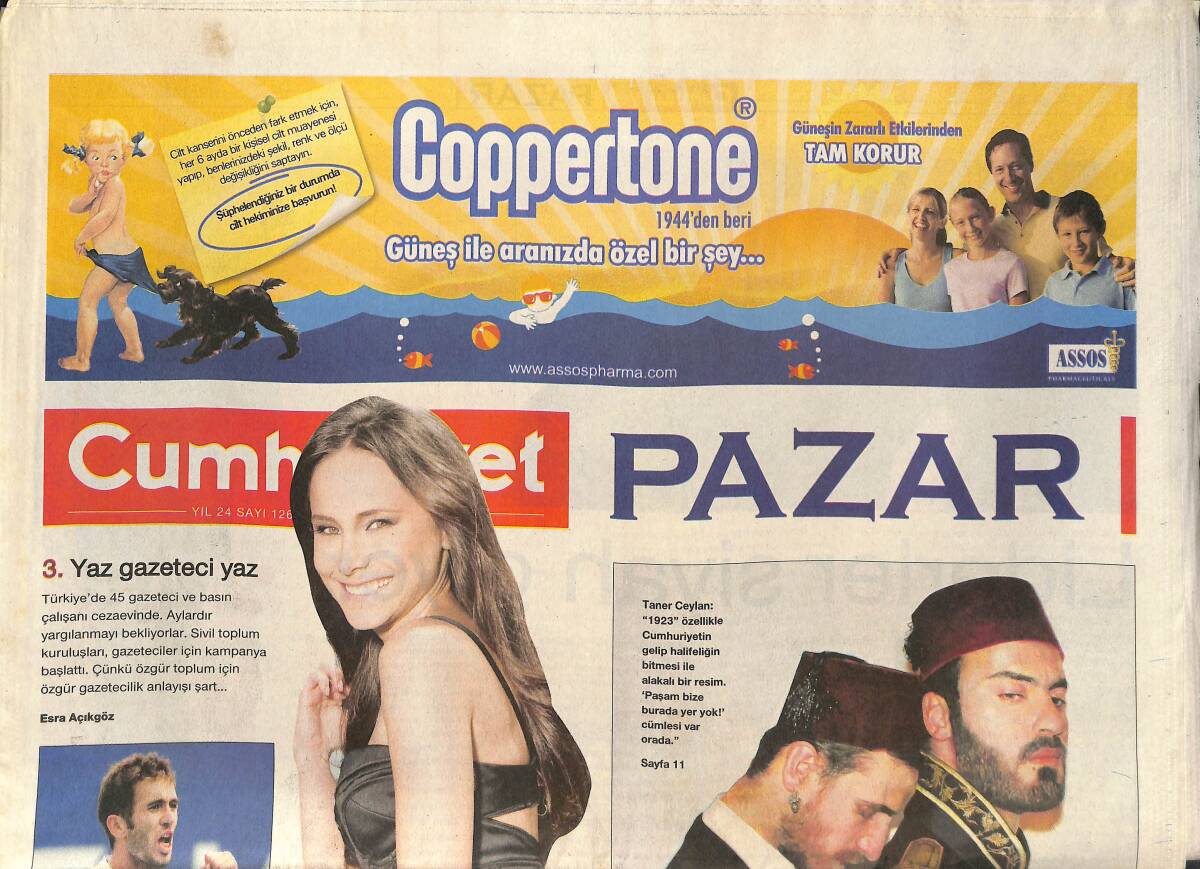 Cumhuriyet Gazetesi Pazar Eki 4 Temmuz 2010 - Burçin Terzioğlu: Derdim Farkındalık Yaratmak! - Atilla Saral Çok İstediği Tiyatroya Tesadüfen Çıktı! GZ138009 - 1