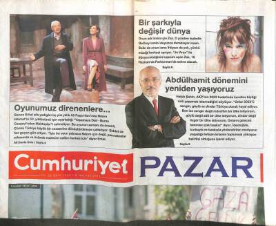Cumhuriyet Gazetesi Pazar Eki 9 Haziran 2013 - Haluk Şahin Abdülhamit Dönemini Yeniden Yaşıyoruz GZ113156 - 1