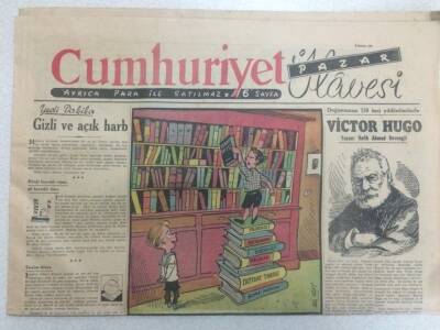 Cumhuriyet Gazetesi Pazar İlavesi 1 Haziran 1952 - Victor Hugo GZ52248 - 1