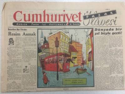Cumhuriyet Gazetesi Pazar İlavesi 13 Ocak 1952 - Dünyada Bir Yıl Böyle Geçti GZ52235 - 1