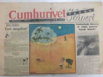 Cumhuriyet Gazetesi Pazar İlavesi 13 Temmuz 1951 - Hava Ordusu ,Kanatlı Piyadeler GZ52233 - 1