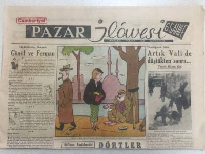 Cumhuriyet Gazetesi Pazar İlavesi 14 Şubat 1954 - Vali de Düştükten Sonra GZ52246 - 1