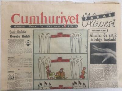 Cumhuriyet Gazetesi Pazar İlavesi 15 Temmuz 1951 - Alimlerde Falcılığa Başladı GZ52215 - 1