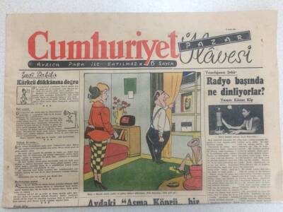 Cumhuriyet Gazetesi Pazar İlavesi 17 Ocak 1954 - Ay da ki Asma Köprü GZ52247 - 1