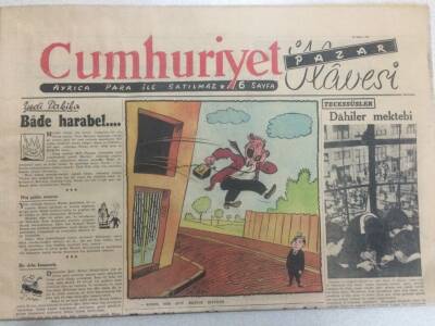 Cumhuriyet Gazetesi Pazar İlavesi 18 Mayıs 1952 - Uçakları Taşımak İçin Yapılan İlk Harp Gemisi GZ52219 - 1