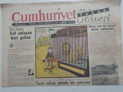 Cumhuriyet Gazetesi Pazar İlavesi - 22 Haziran 1952 - Alçak Gönüllü Sultan İkinci Elizabeth GZ112892 - 1