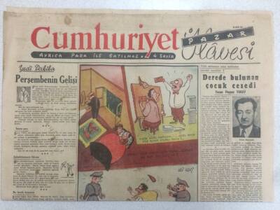 Cumhuriyet Gazetesi Pazar İlavesi 23 Eylül 1951 - Avrupa Birliği Davası GZ52273 - 1