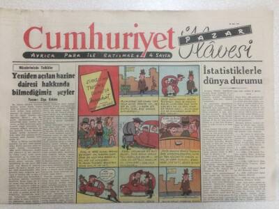 Cumhuriyet Gazetesi Pazar İlavesi 23 Mart 1952 - İstatistiklerle Dünya Durumu GZ52260 - 1