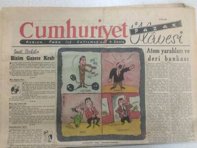 Cumhuriyet Gazetesi Pazar İlavesi 27 Nisan 1952 - Atom Yaralıları Ve Deri Bankası GZ52228 - 1