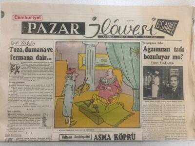 Cumhuriyet Gazetesi Pazar İlavesi 28 Mart 1954 - Asma Köprü GZ52239 - 1