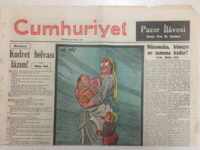 Cumhuriyet Gazetesi Pazar İlavesi 28 Ocak 1951 - Kudret Helvası Lazım GZ52271 - 1