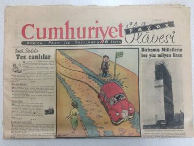 Cumhuriyet Gazetesi Pazar İlavesi 3 Haziran 1952 - Birleşmiş Milletlerin 500 Milyon Lirası GZ52250 - 1