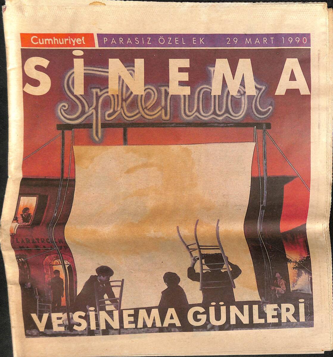 Cumhuriyet Gazetesi Sinema Eki 29 Mart 1990 - Ve Sinema Günleri GZ138216 - 1