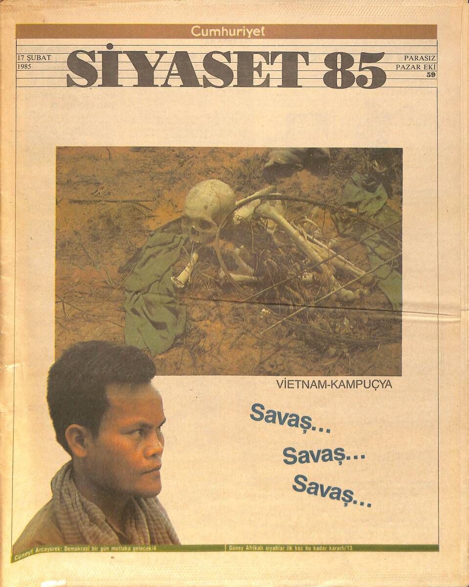 Cumhuriyet Gazetesi Siyaset 85 Eki 17 Şubat 1985 - Vietnam-Kampuçya Savaşı NDR97311 - 1