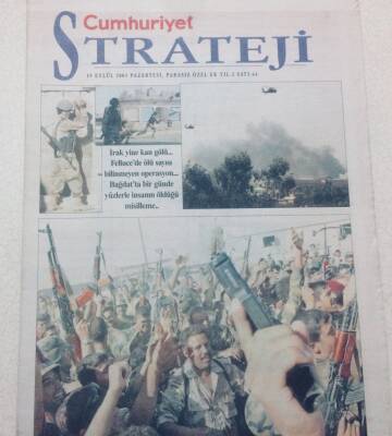 Cumhuriyet Gazetesi Strateji Eki 19 Eylül 2005 - Fellucede Ölü Sayısı Bilinmeyen Operasyon GZ47548 - 1