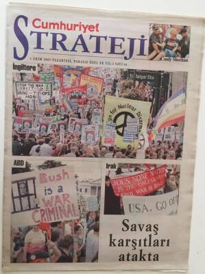 Cumhuriyet Gazetesi Strateji Eki - 3 Ekim 2005 - Savaş Karşıtları Atakta - GZ43599 - 1