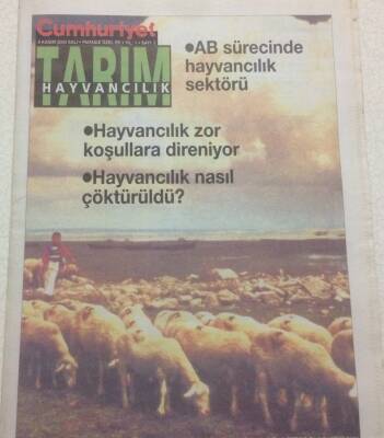 Cumhuriyet Gazetesi Tarım Hayvancılık Eki 9 Kasım 2004 - AB Sürecinde Hayvancılık Sektörü GZ48599 - 1