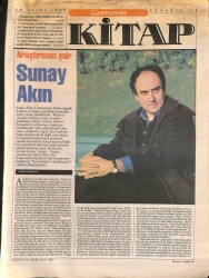 Cumhuriyet Kitap Dergisi 10 Eylül 1998 - Araştırmacı Şair Sunay Akın NDR78049 - Gökçekoleksiyon