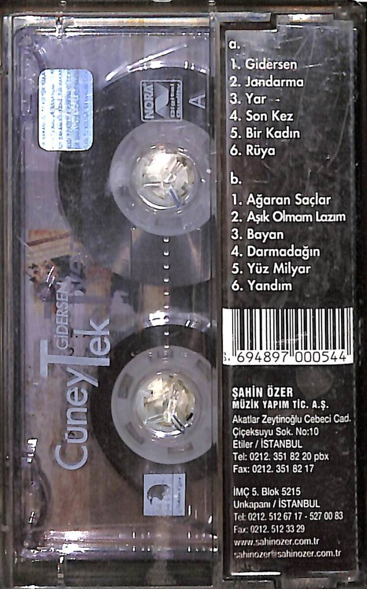 Cüneyt Tek - Gidersen Kaset (İkinci El) KST27683 - 2