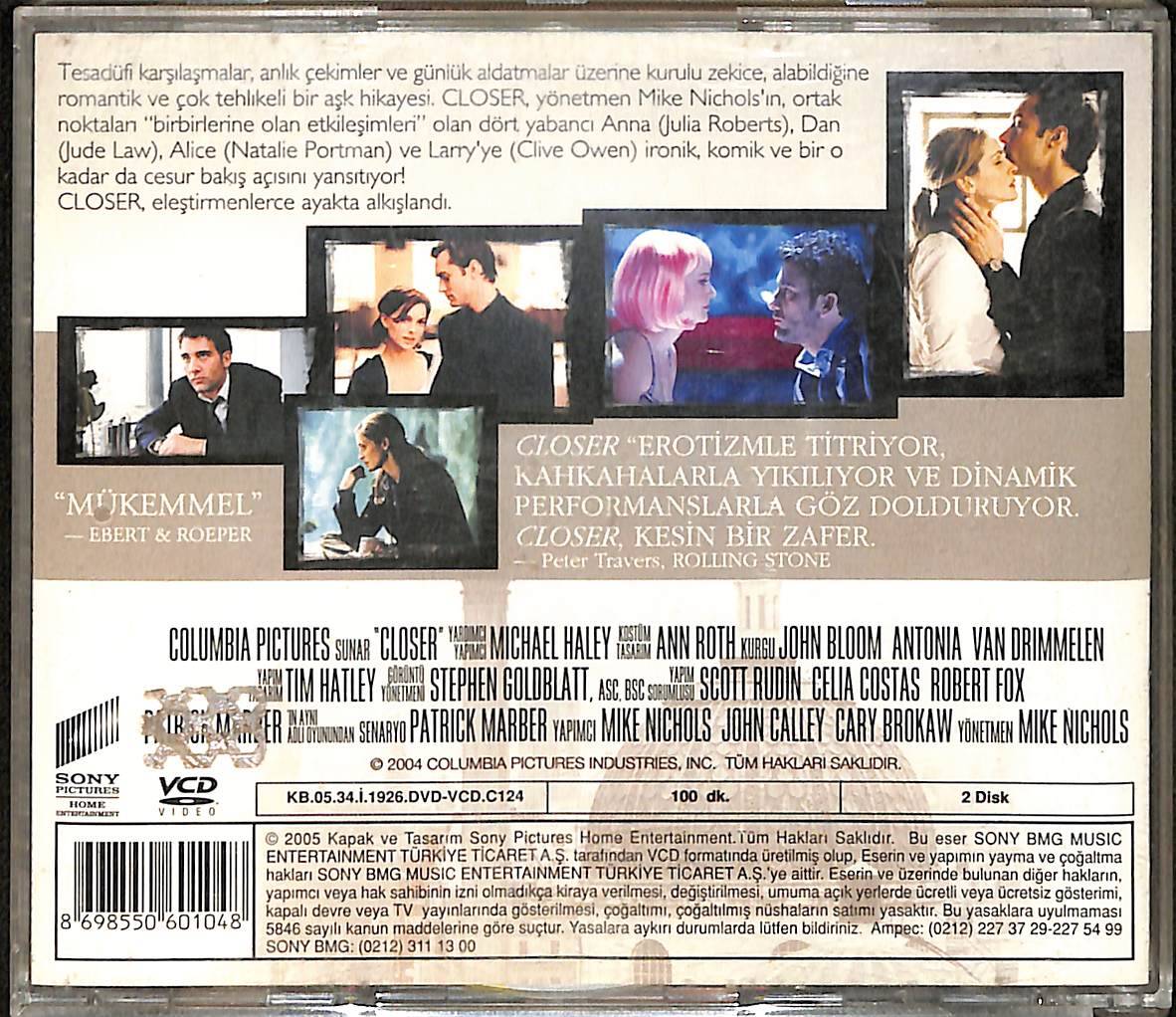 Daha Yaklaş – Closer (2004) Orijinal VCD Film VCD28824 - 2