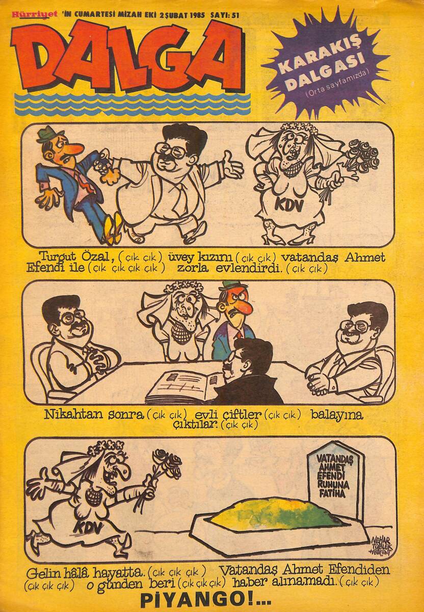 Dalga Mizah Dergisi Sayı:51 2 Şubat 1985 NDR94674 - 1
