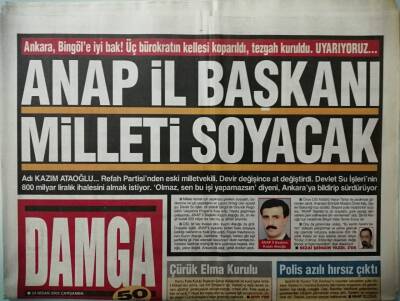Damga Gazetesi 24 Nisan 2002 Filiz Hanım Dönüyor Paris Sosyetesi Şokta -GZ37392 - 1