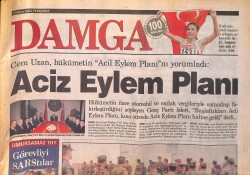 Damga Gazetesi 3 Nisan 2003 - Gül Sunal İçin 3 Yıl Hapis İstendi - Amerika Irak'ta Bir Türlü İstediğini Alamadı GZ158606 - Gökçekoleksiyon