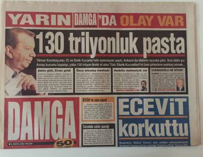 Damga Gazetesi 5 Mayıs 2002 - Ecevit Korkuttu GZ28217 - 1