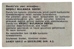 DANDY Sakızı 1960s Neşeli Bulmaca Serisi Seriisi Sakız Kağıdı Stickers No H 2 # SKZ1129 - 2