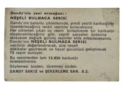 DANDY Sakızı 1960s Neşeli Bulmaca Serisi Seriisi Sakız Kağıdı Stickers No I 3 # SKZ1148 - 2