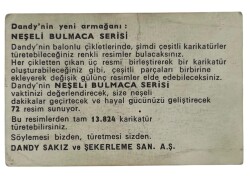 DANDY Sakızı 1960s Neşeli Bulmaca Serisi Seriisi Sakız Kağıdı Stickers No M 2 # SKZ1131 - 2