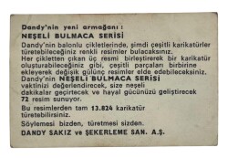 DANDY Sakızı 1960s Neşeli Bulmaca Serisi Seriisi Sakız Kağıdı Stickers No V 3 # SKZ1118 - 2