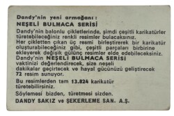 DANDY Sakızı 1960s Neşeli Bulmaca Serisi Seriisi Sakız Kağıdı Stickers No Y 3 # SKZ1130 - 2