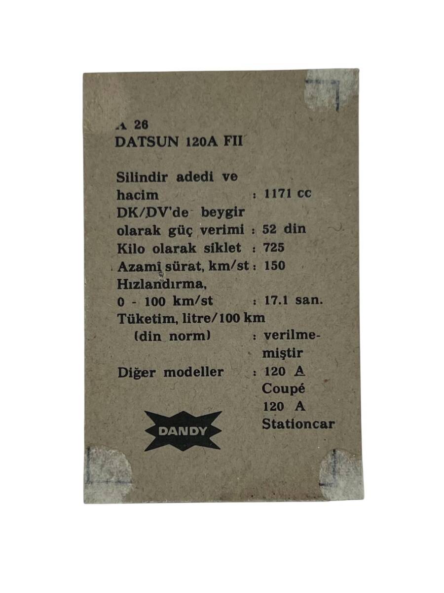 DANDY Sakızı Otomobiller Serisi -DATSUN 120A F11. - No A 26 # SKZ1695 - 2