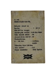 DANDY Sakızı Otomobiller Serisi -HERCULES K50RL - No A 143 # SKZ11700 - 2