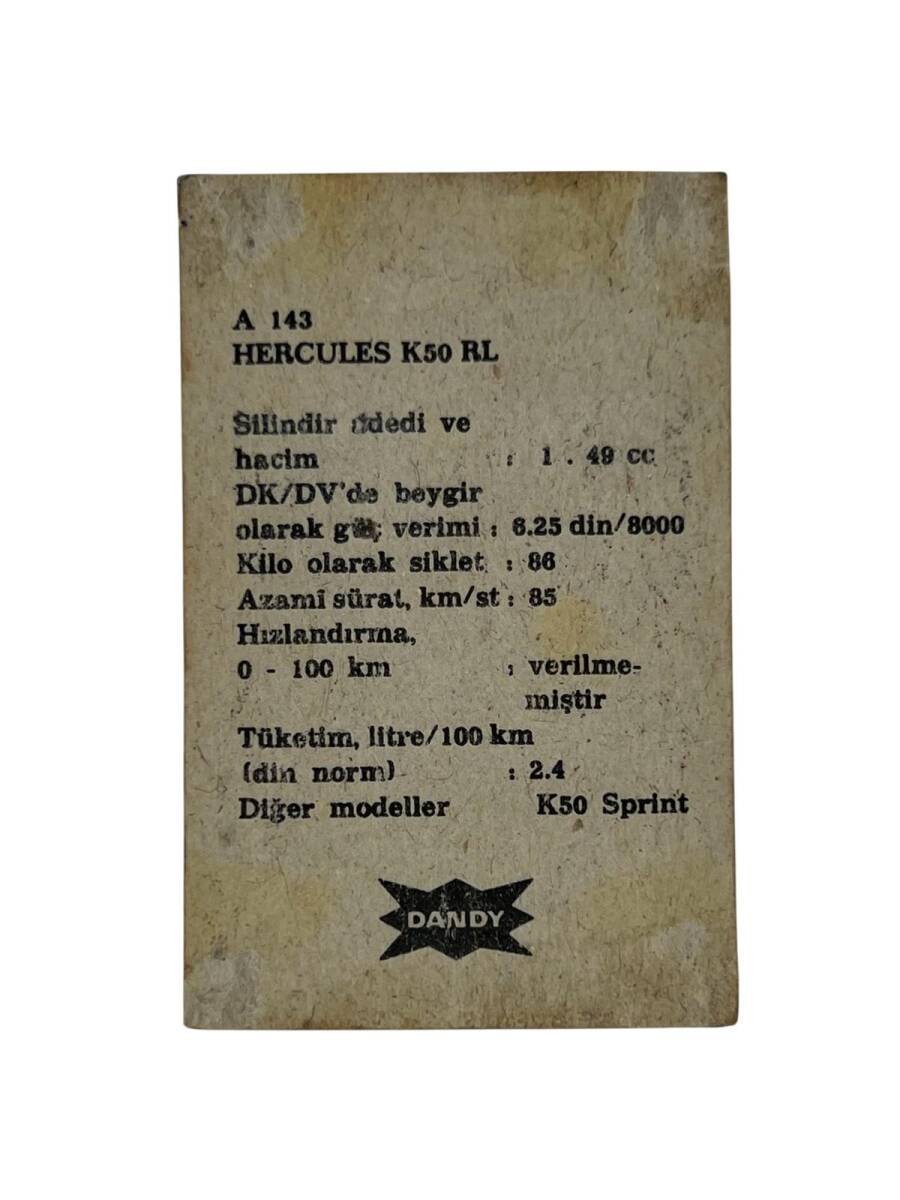 DANDY Sakızı Otomobiller Serisi -HERCULES K50RL - No A 143 # SKZ11700 - 2