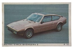 DANDY Sakızı Otomobiller Serisi -MATRA-SIMCA-BAGHEERA S - No A 14 # SKZ1663 - 3