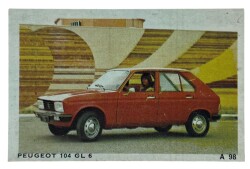 DANDY Sakızı Otomobiller Serisi -peugeot 104 gl 6 - No A 98 # SKZ11720 - 1