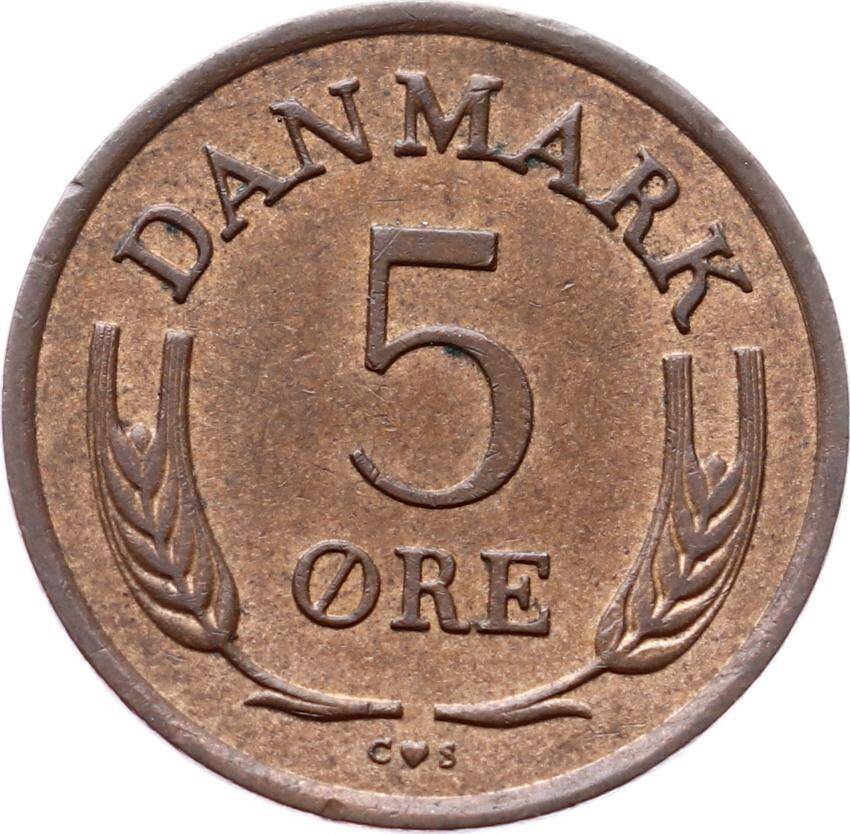 Danimarka 5 Ore 1963 ÇÇT YMP8265 - 1