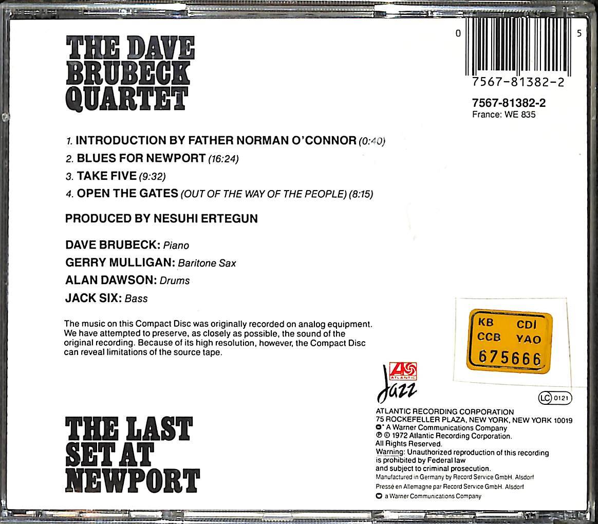 Dave Brubeck - The Last Set At Newport CD (İkinci El) CD4257 - 2