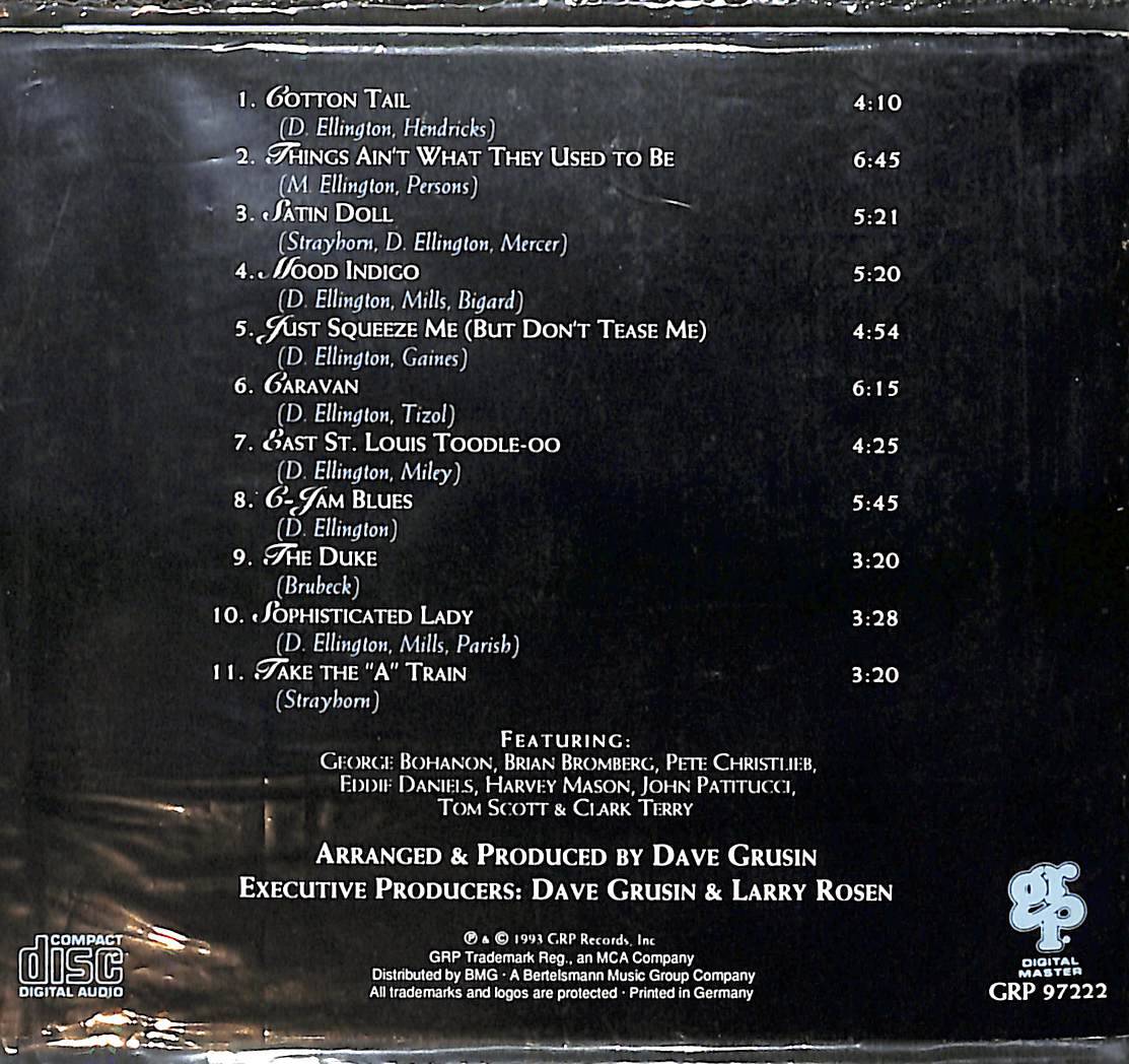 Dave Grusin – Homage To Duke CD (İkinci El) CD5818 - 2