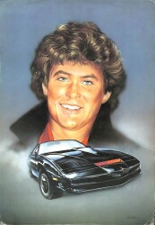 DAVID HASSELHOFF (KARA ŞİMŞEK) ORTA BOY KARTPOSTAL (24X34 CM) KRT17598 - Gökçekoleksiyon