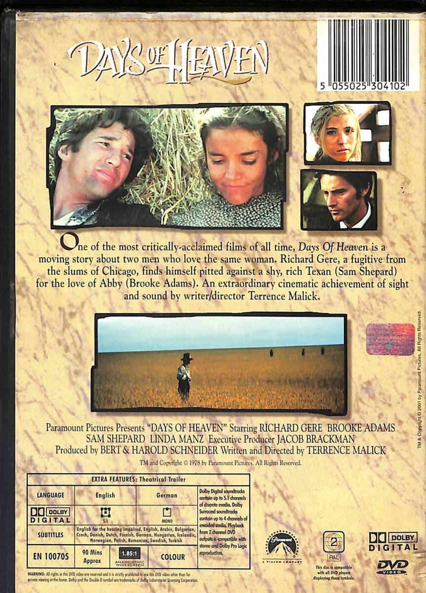 Day Of Heaven - Cennet Günleri DVD Film (İkinci El) DVD2528 - 2