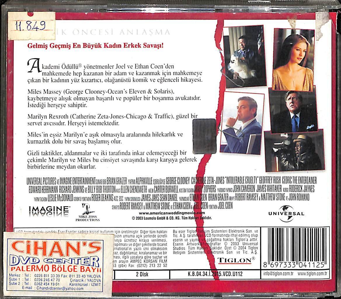 Dayanılmaz Zulüm (George Clooney) VCD Film VCD14811 - 2