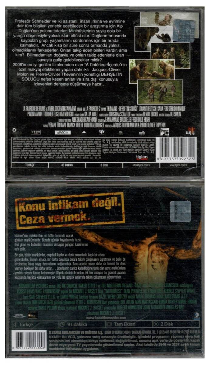 Dehşetin Soluğu Şeytanın Köleleri - 2 Adet VCD Film VCD1181 - 2