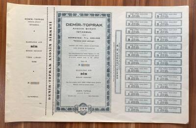 Demir Toprak Anonim Şirketi Hisse Senedi 1942 (Bir Hisse) HSS392 - 1