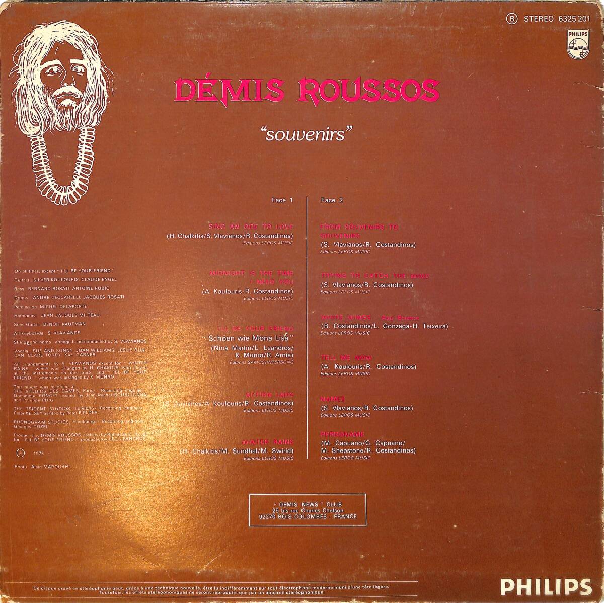 Demıs Roussos - Souvenirs LP PLAK (10/8) PLK26561 - 2