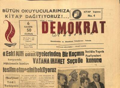 Demokrat Akdeniz Gazetesi 8 Aralık 1962 - Tarihi Kongre Sona Erdi . Gümüşpala Tekrar Genel Başkan GZ117302 - 1
