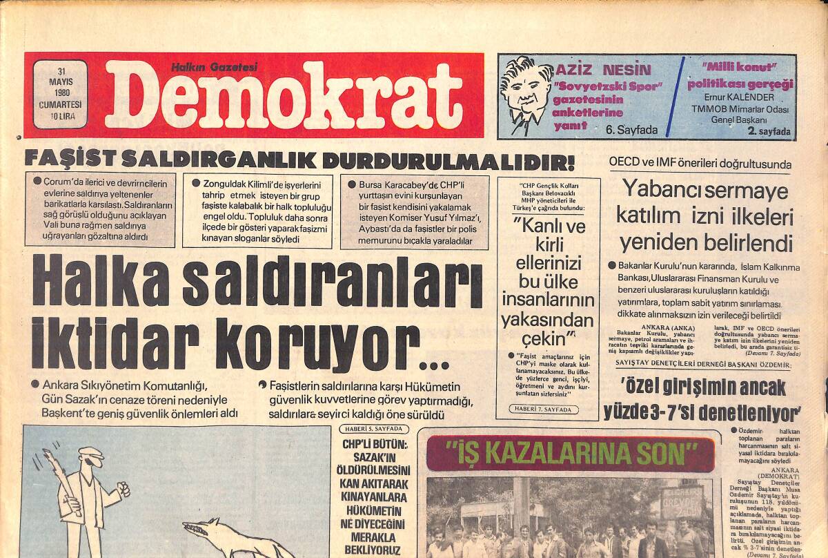 Demokrat Gazetesi 21 Mayıs 1993 - Urfa'nın Ağa Toprağından Adana'nın Gecekondusuna - Fatsa Belediyesinde İmzalanan Sözleşmeyi İşçiler Hazırladı GZ156069 - 1
